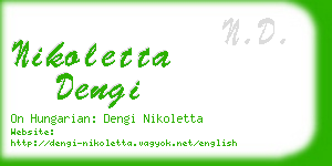 nikoletta dengi business card